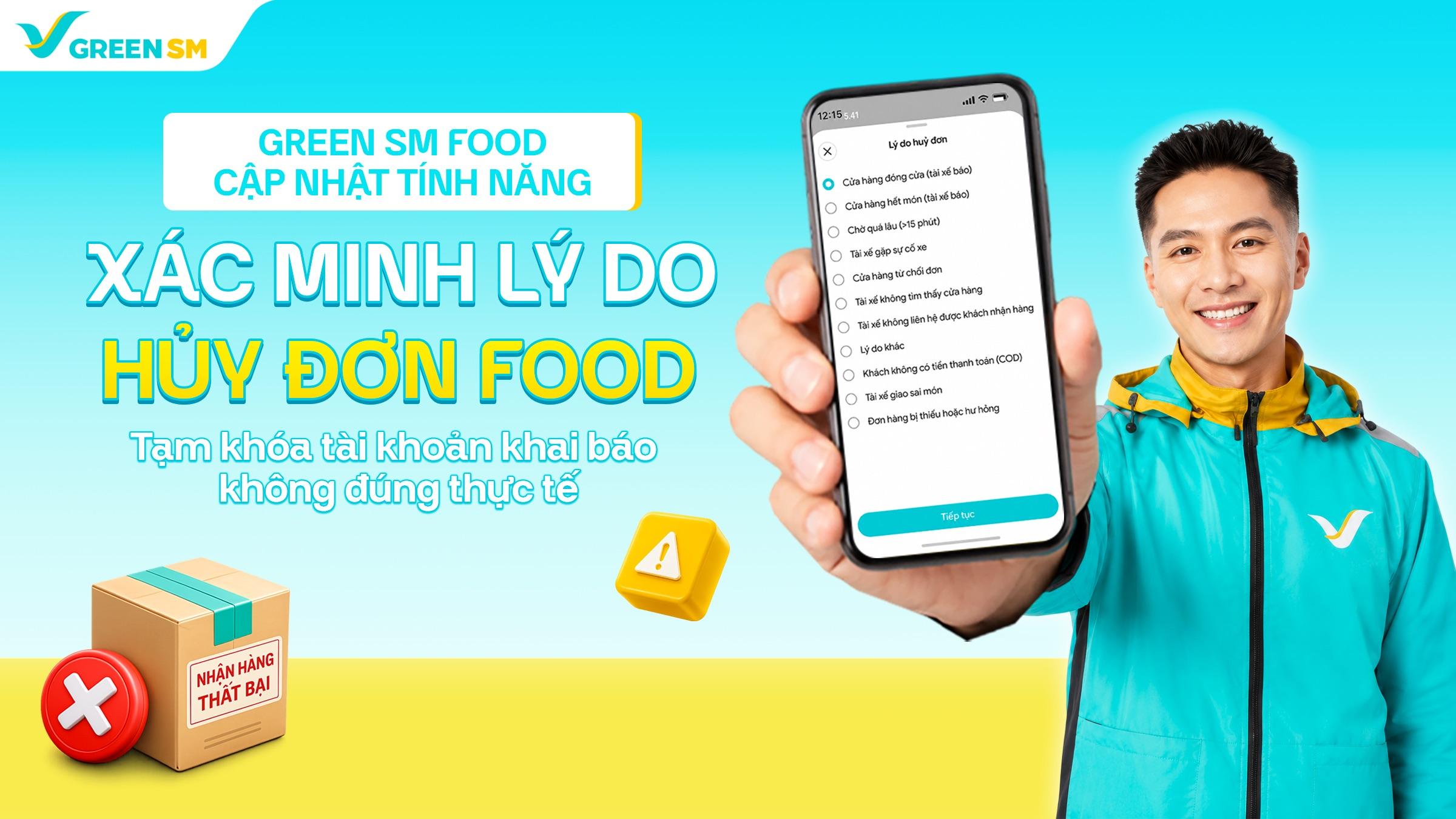 Cập nhật tính năng: Xác minh lý do hủy đơn Food & nâng cao hiệu suất hoạt động Bác Tài