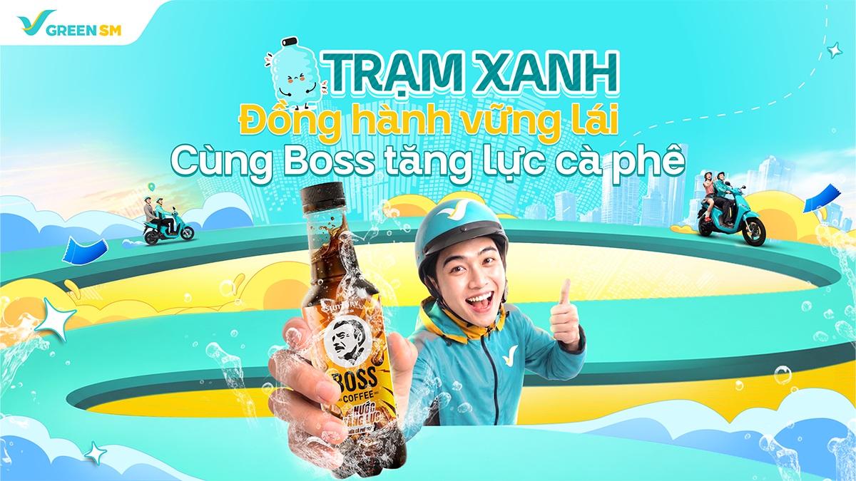 Trạm Xanh x BOSS Tăng Lực Cà Phê - Tặng Nước Miễn Phí Cho Bác Tài